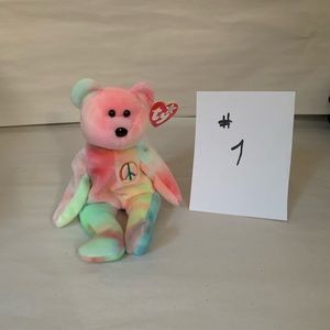 Ty Beanie Babies Peace Bear